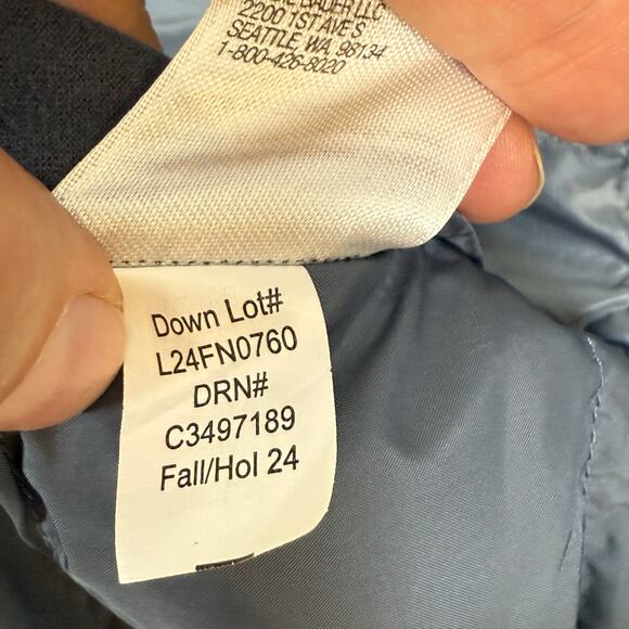 Eddie Bauer Down 550 Puffer Jacket Size XL Hooded Hiking Lightweight Packable - Picture 8 of 16